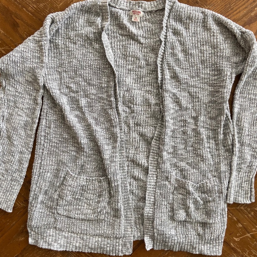 Target long grey cardigan